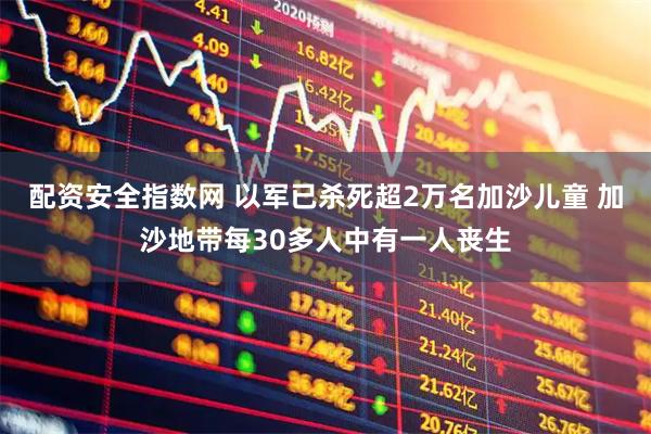 配资安全指数网 以军已杀死超2万名加沙儿童 加沙地带每30多人中有一人丧生